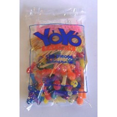 9100AC - 100 ct Cool-Mix YoYo assorted w/ strings & clips