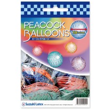 P1825AST - 25 ct Peacock Balloons assorted
